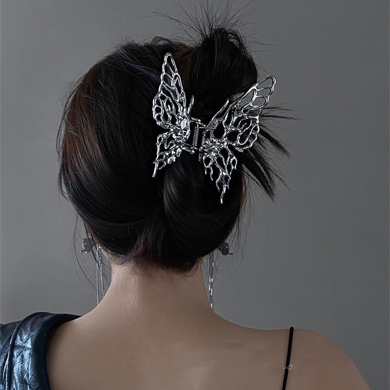 Liquid Metal Butterfly Hair Clip