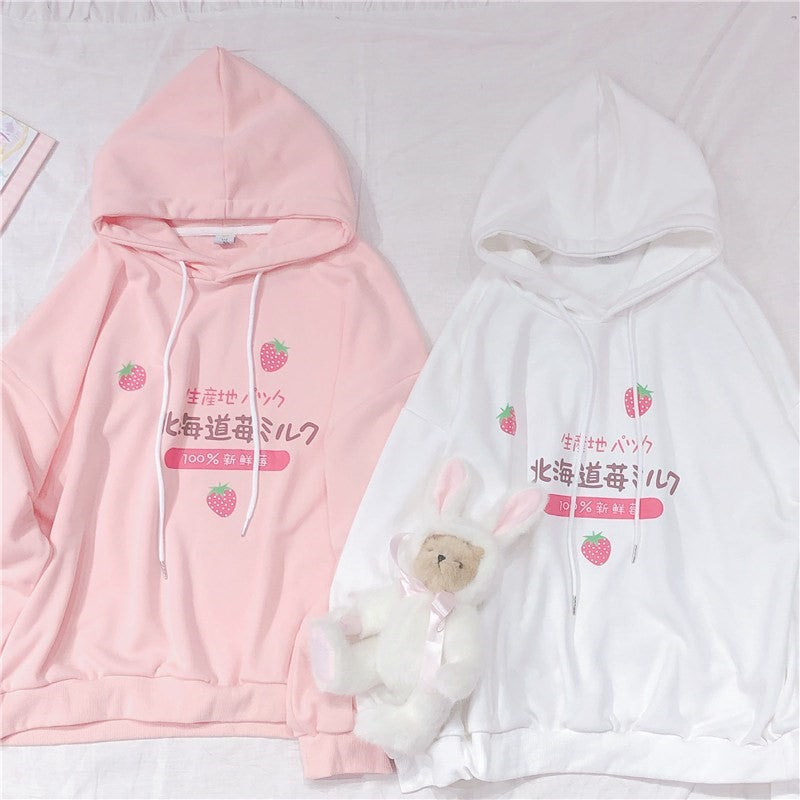 Strawberry girl heart hoodie