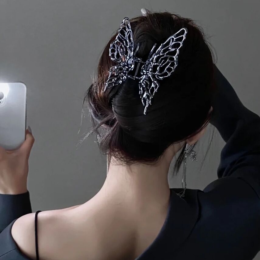 Liquid Metal Butterfly Hair Clip