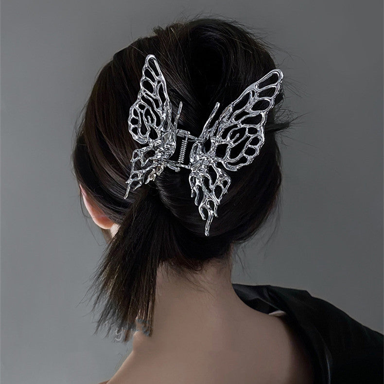 Liquid Metal Butterfly Hair Clip